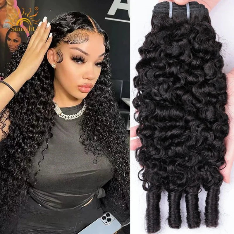 Double Drawn Burmese Curly Human Hair Bundles