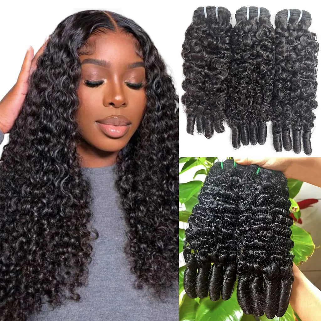 Double Drawn Burmese Curly Human Hair Bundles